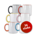 Calortrans mokkenmix met zwart, rood, geel, roze en lichtblauw – verpakt per 36 stuks