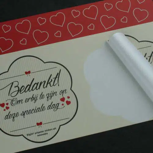 Permanente printbare stickerfolie