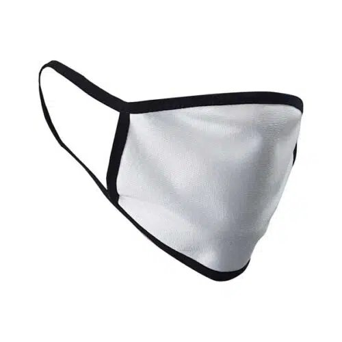 Wit met zwarte rand Sublimatie Mondkapjes
