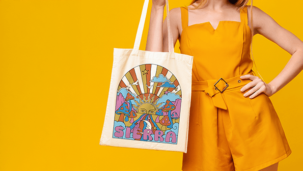 katoenen tote tas bedrukt met VersiFlex Sawgrass