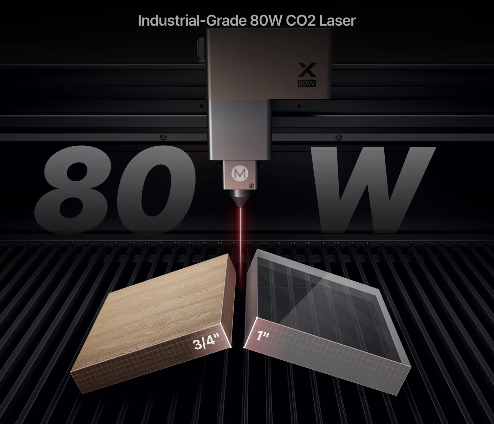 xtool P3, xTool P3 — Vlaggenschip 80W CO₂ Lasersnijder en Graveur met Intelligente Automatisering, xTool P3 80W Flagship CO₂ Lasersnijder, AI-laserpositionering, xTool P3 verwerkingsbed, Professionele CO2-lasersnijmachine