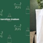 Canvas Kersttas maken met glitterfolie