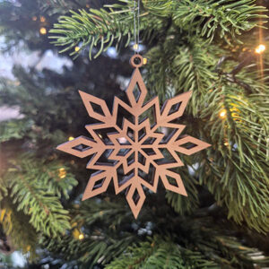 Kersdecoratie met lasermachine