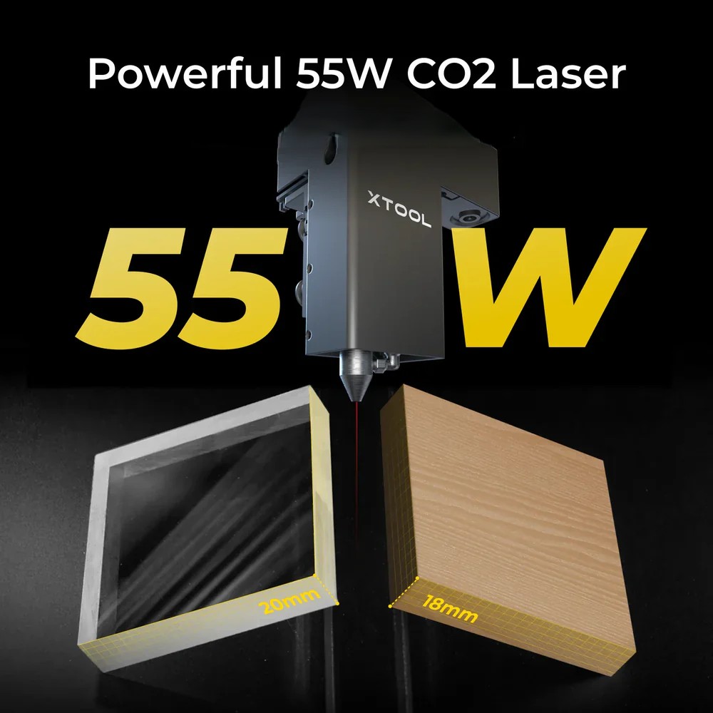 xTool P2S 55W CO2-lasersnijder met F1-serie bundel xTool P2S 55W lasersnij- en graveersysteem, xTool P2S 55W Desktop CO₂ Lasersnijder, Acryl lasersnijmachine, xTool P2S CO2-lasersnijderpakket, Desktop CO2-lasergraveermachine, xTool P2S en F1 bundel, Vezellasermarkeringsmachine